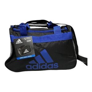 ADIDAS Diablo 2 Small Hex Print Duffel Bag Sport Gym Travel Carry On Grey Black